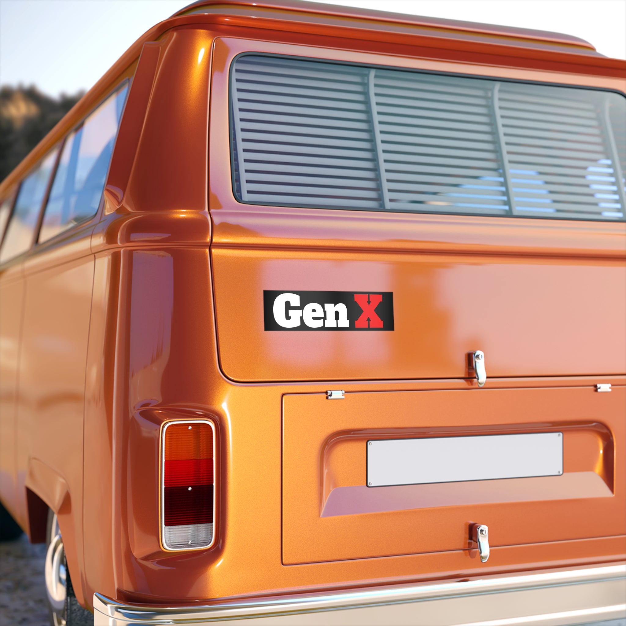 Gen X Bumper Sticker — Retro Bold Decal for Generation X