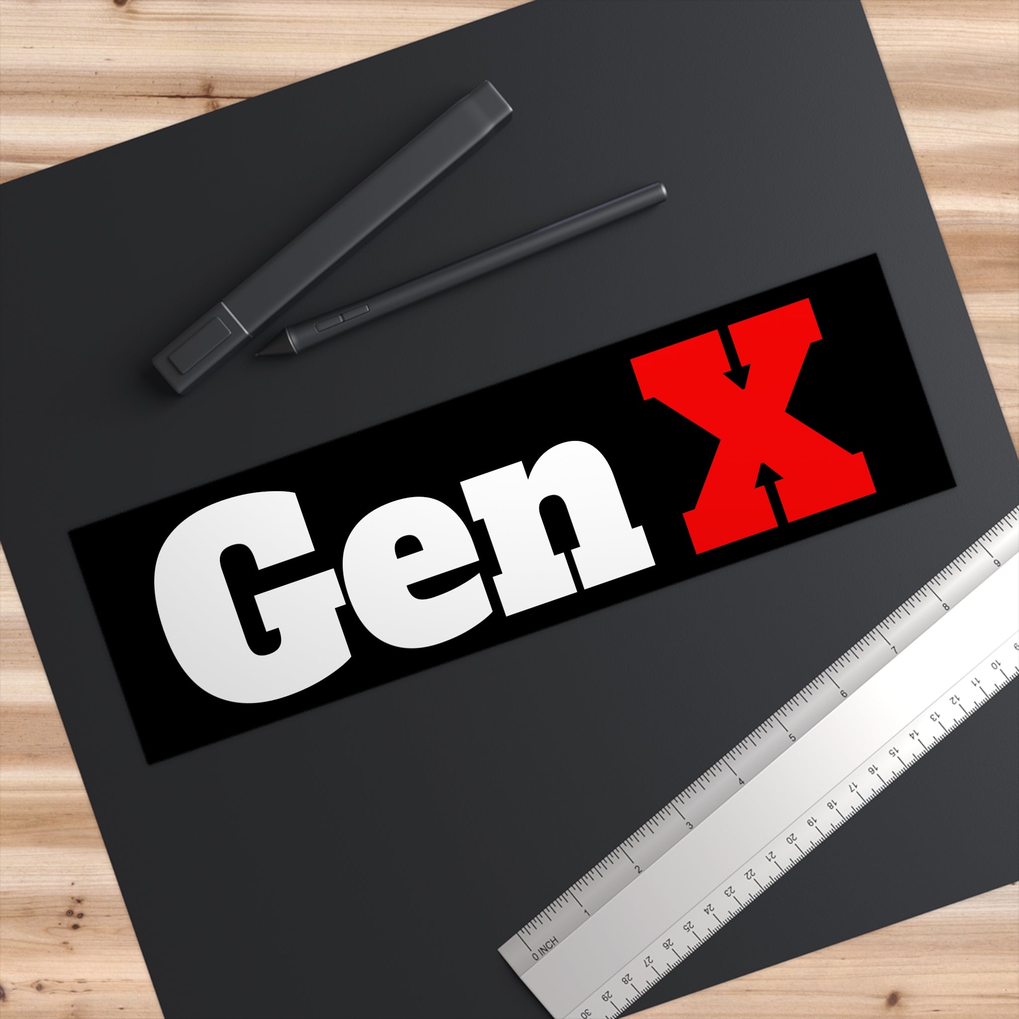 Gen X Bumper Sticker — Retro Bold Decal for Generation X