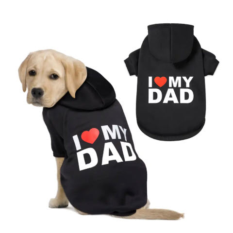 Dog Hoodie - I LOVE DAD